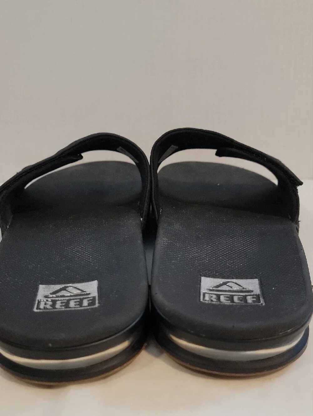 Reef Fanning Men's Black Slide Sandals with Bottle Opener ( sz 14)